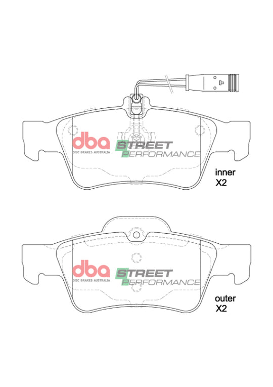 DBA 03-14 Mercedes-Benz CL500 SP Performance Rear Brake Pads - DB1657SP