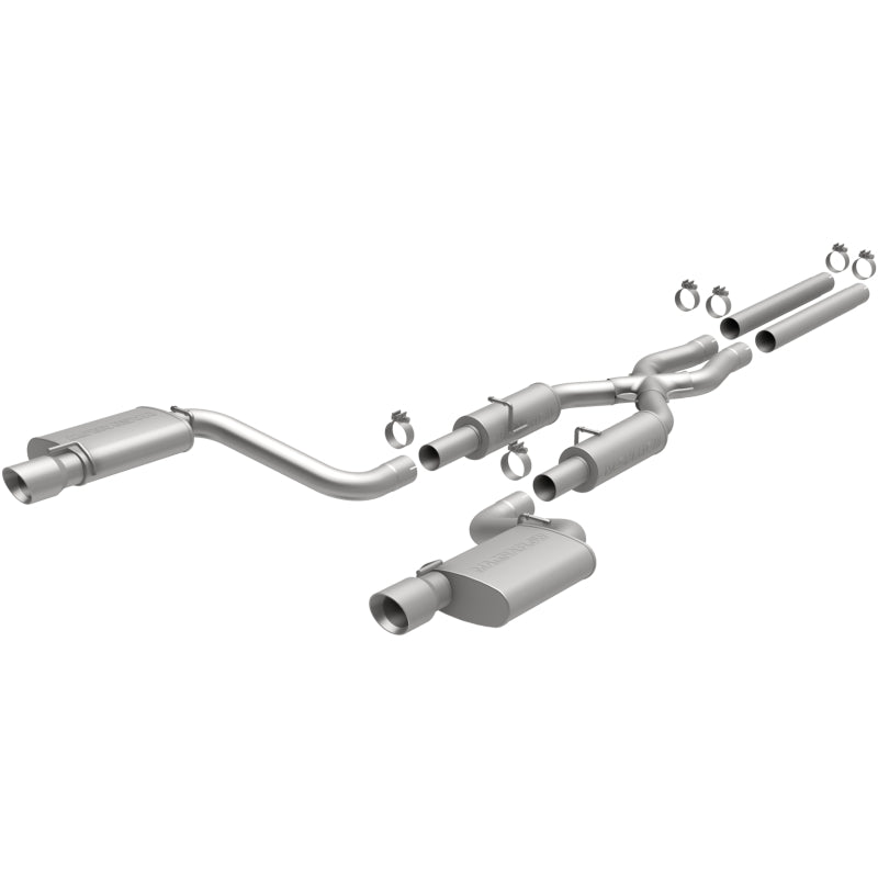 MagnaFlow 11-12 Dodge Charger SRT-8 Hemi Dual Split Rear Exit Stainless Cat-Back Performance Exhaust - 15494