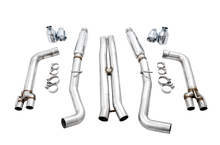 Load image into Gallery viewer, AWE Tuning 2015+ Dodge Challenger 6.4L/6.2L SC Track Edition Exhaust - Quad Chrome Silver Tips - 3015-42136