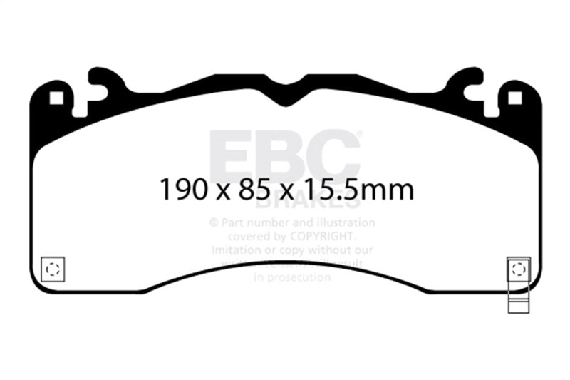 EBC Racing 2015+ Ford Mustang (6th Gen) 2.3L Turbo (GT Performance Package) RP-X Front Brake Pads - DP83040RPX
