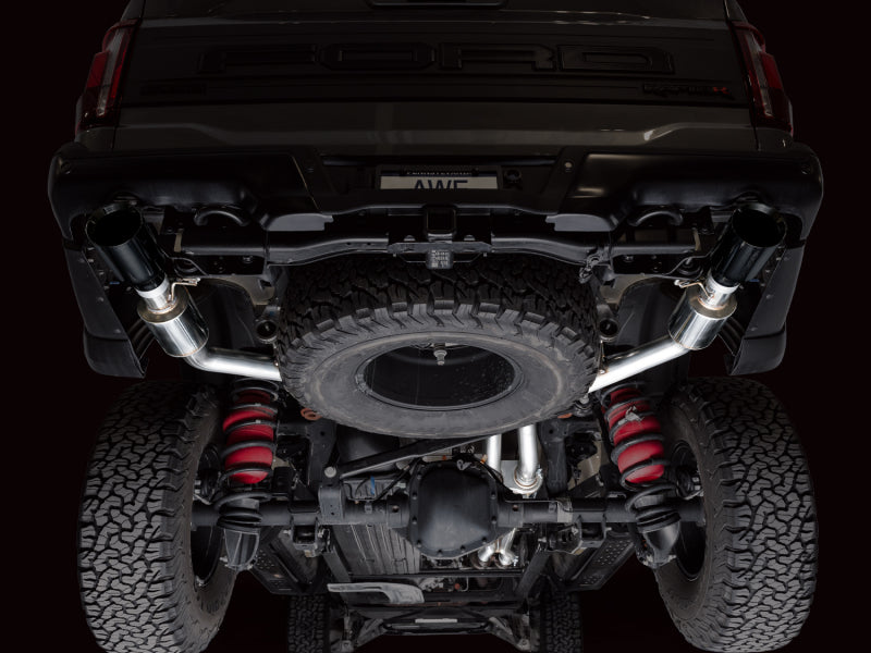 AWE Tuning Gen 3 Raptor R SwitchPath Exhaust - Diamond Black Tips - 3025-33852