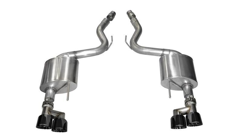 Corsa 2015-2017 Ford Mustang GT 5.0 3in Axle Back Exhaust Black Quad Tips (Sport) - 14334BLK