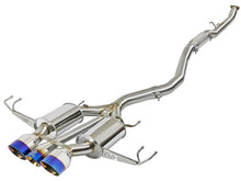 Load image into Gallery viewer, aFe Takeda 3in 304 SS Cat-Back Exhaust w/ Blue Flame Tips 2017+ Honda Civic Type R I4 2.0L (t) - 49-36616-L