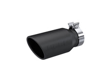 Load image into Gallery viewer, MBRP Universal Tip 4.5in OD / 3.2in Inlet / 10in Length / Angled Cut Rolled End - Black - T5196BLK