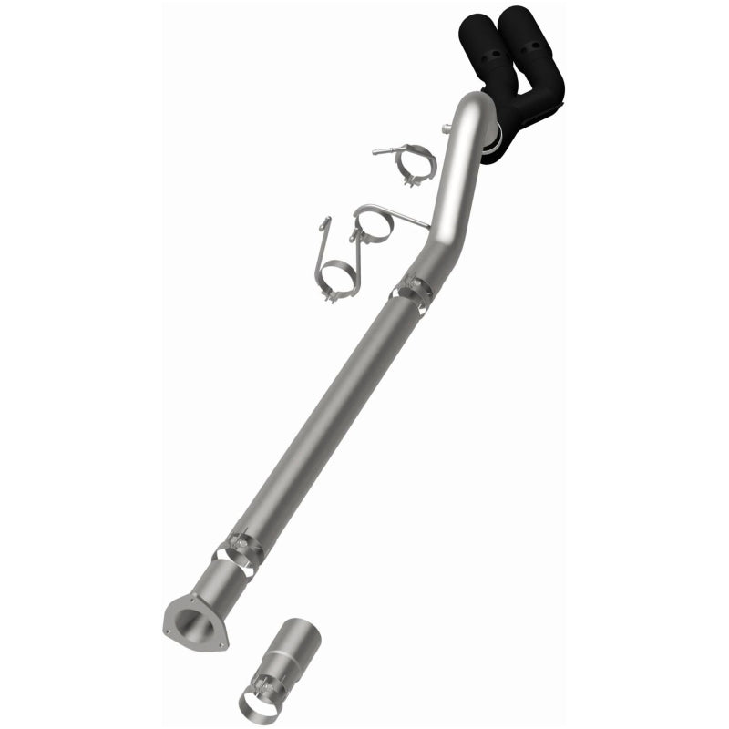 MagnaFlow 08-18 Ford F-250/F-350/F-450 4.6L/6.7 DPF-Back Black 4in Dual Single Rear Exit - 17068