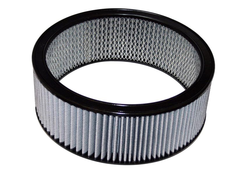 aFe MagnumFLOW Air Filters Round Racing P5R A/F Chrome Assy 14x5: Blk/Blue E/M - 18-21403