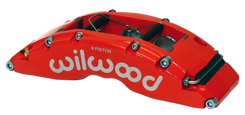 Wilwood Caliper-TC6R-Red 1.88/1.62/1.62in Pistons 1.38in Disc - 120-14320-RSR