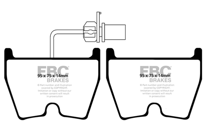 EBC 2018+ Audi TT RS Quattro 2.5L Turbo Bluestuff Front Brake Pads - DP51513/3NDX