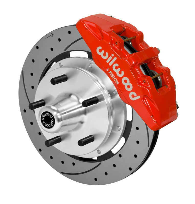 Wilwood kit front PINTO/MUSTANG ii 74-78 DP6 5X5.00 hub 12.19 rotor SRP red - 140-14531-DR