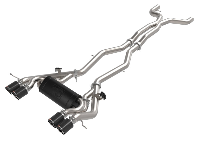 aFe MACHForce XP Exhausts Cat-Back SS 19-21 BMW M2 Competition L6-3.0L w/Carbon Tips - 49-36351-C