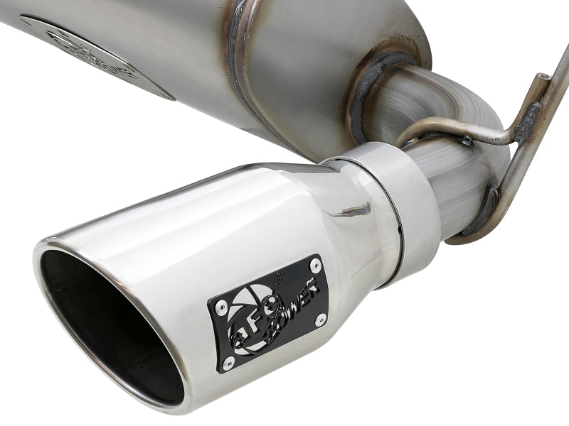 aFe Rebel Series 2.5in 409 SS Cat-Back Exhaust w/ Polished Tips 07+ Jeep Wrangler (JK) V6 3.6L/3.8L - 49-48062-P