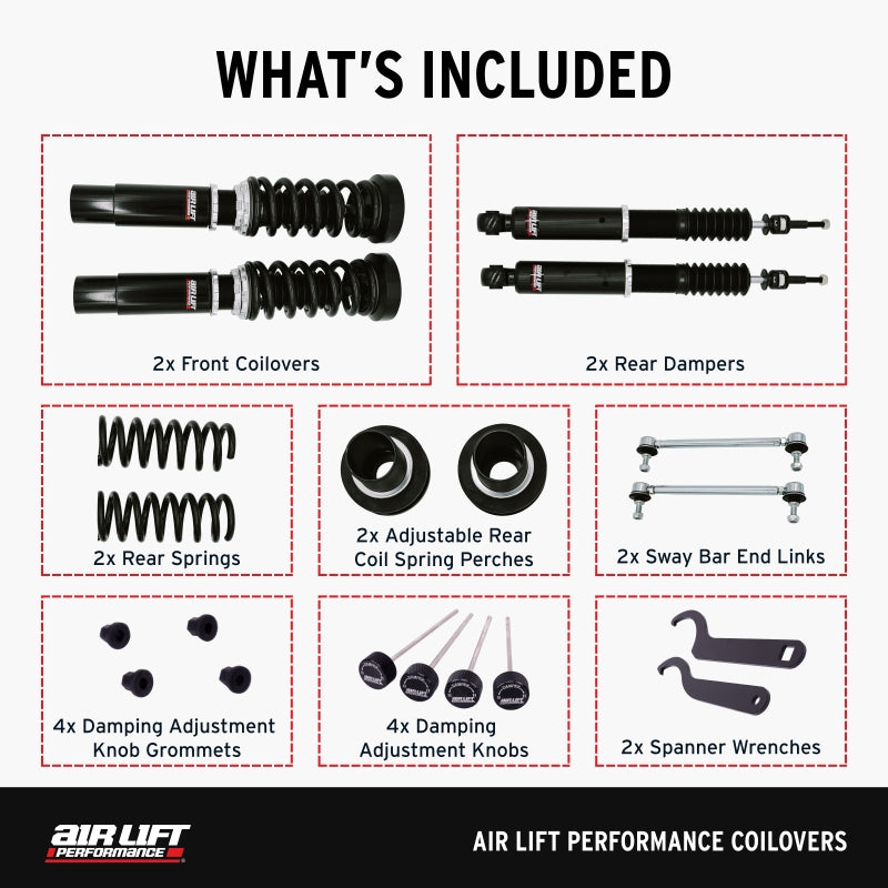 Air Lift Performance 15-19 BMW 3-Series / 15-20 BMW 4-Series Coilover Kit - 79021