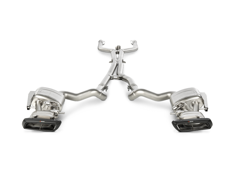 Akrapovic 15-17 AMG C63 Estate Evolution Line Cat Back (Titanium) w/ Carbon Tips and Link Pipe - MTP-ME/T/2H/1-L