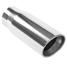 Load image into Gallery viewer, MagnaFlow Tip Stainless Double Wall Round Single Outlet Polished 5in DIA 4in Inlet 13in Length - 35231