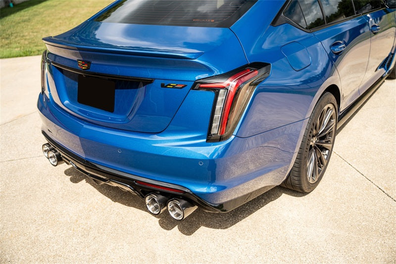 Corsa 2022-25 Cadillac CT5 V Blackwing 3in. Cat-Back w/ Act. Exh. - Dbl X-Pipe - Twin 4.5in. CF Tips - 21320CF