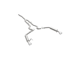 Load image into Gallery viewer, MagnaFlow Cat-Back 15-16 Ford Mustang 2.3L L4 Competition SS 3in Dual Split Rear 4.5in Black Tips - 19256