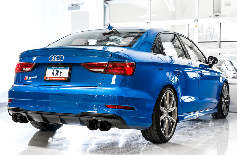 AWE Tuning Audi 8V S3 SwitchPath Exhaust w/Diamond Black Tips 102mm - 3025-43072