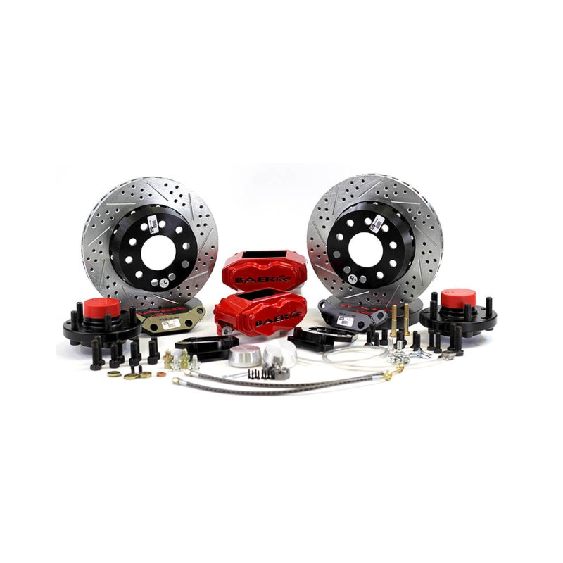 Baer Brakes 64-72 GM A-Body/67-69 F-Body STD Studs 11in SS4+ Front SDZ Brake Kit - Red - 4301432R