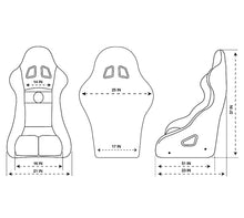 Load image into Gallery viewer, NRG FIA Competition Seat w/Competition Fabric &amp; FIA Homologated Free Driving Position - FRP-RS500M