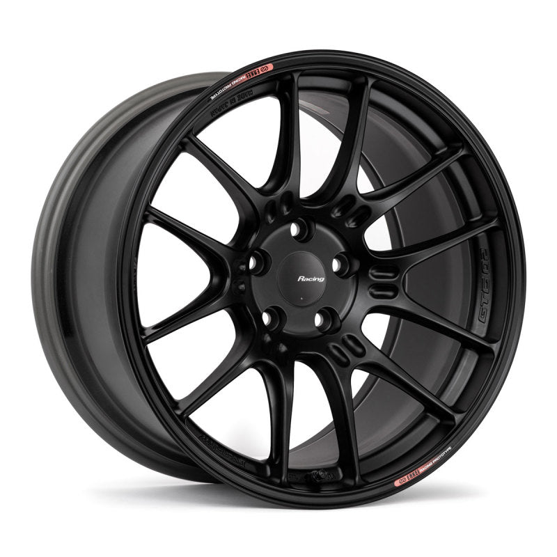 Enkei GTC02 19x8.5 5x120 35mm Offset 75mm Bore Black Wheel - 534-985-1235BK