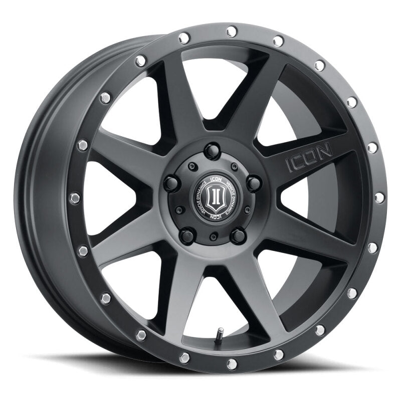 ICON Rebound 20x9 / 6x5.5 / 16mm / 5.625in BS Satin Black Wheel - 1820909056SB
