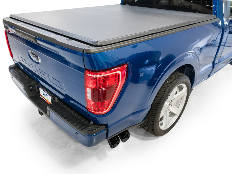AWE 21-25 Ford F150 (14th Gen Reg Cab) Cat-Back Exhaust - 4.5in Dual Side Exit Diamond Black Tips - 3015-33145