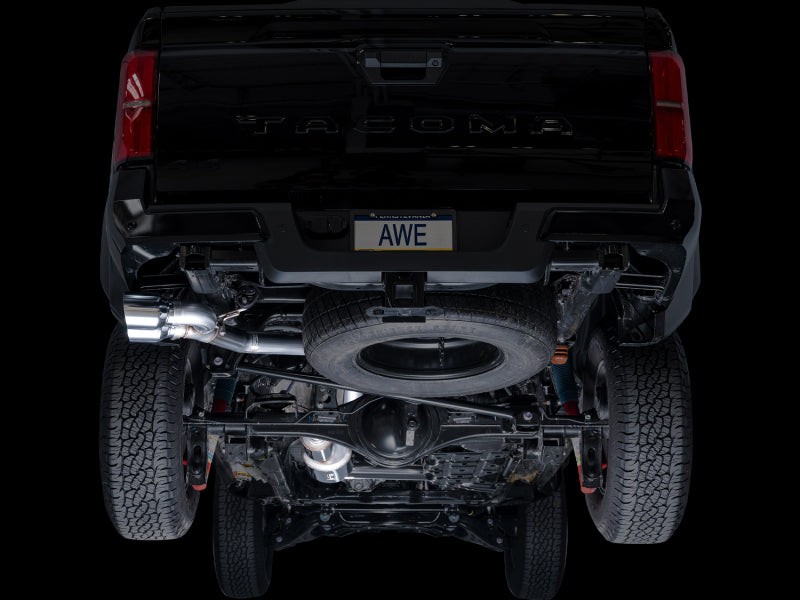 AWE Tuning Exhaust for 4th Gen Toyota Tacoma Dual Chrome Silver Tips - 3015-32254