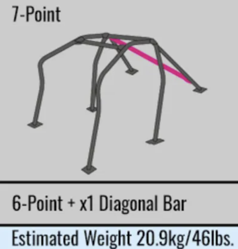 Cusco D1 Chromoly 2-Psgr 7pt F&R Around Dash Roll Cage 07-14 Nissan GT-R LHD (S/O/No Cancel) - 289 261 FLHD