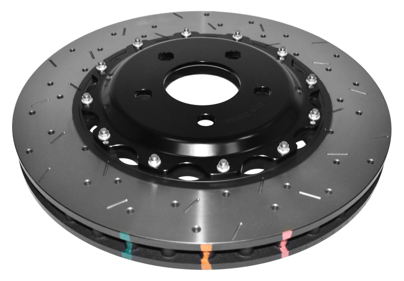 DBA 15-20 Ford Mustang GT Perf Pkg (380mm Frt Rotor) Front 5000 Series Drill & Slot Rotor w/Blk Hat - DBA52166BLKXS