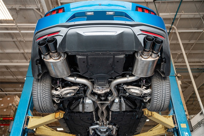 Corsa 2024-2025 Ford Mustang V8 5.0L 3in Axle-Back Exhaust System w/ Twin 4in Black Straight Tips - 21262BLK