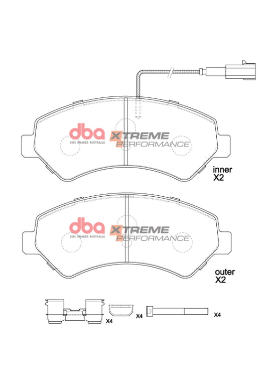 DBA 14-23 Ram ProMaster 1500 XP Performance Front Brake Pads - DB15172XP