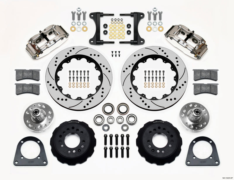 Wilwood Narrow Superlite 6R Front Hub Kit 14.00in Drill Pol TCI-IFS 71-78 (Pinto Based) - 140-13225-DP