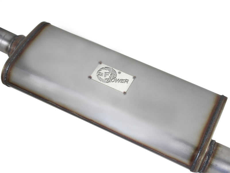 aFe MACHForce XP Exhaust Cat-Back 3in SS-409 Hi-Tuck inRBin 12-14 Jeep Wrangler Unlimited V6 4Dr - 49-46232