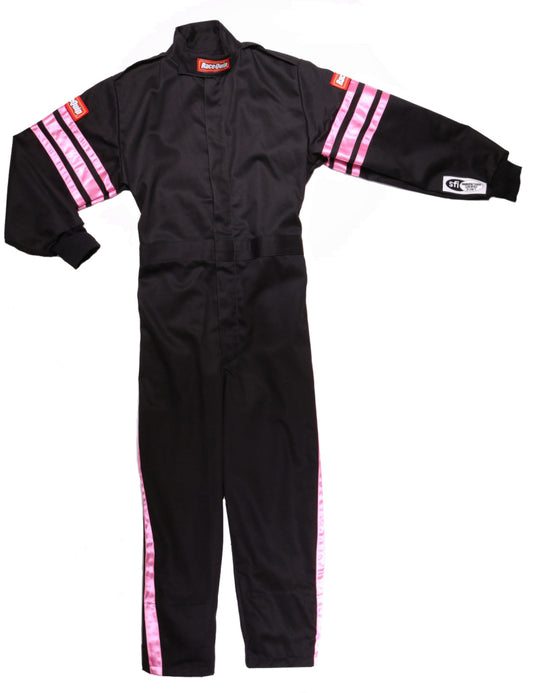 RaceQuip Pink Trim SFI-1 JR. Suit - Kids XXS - 1950890