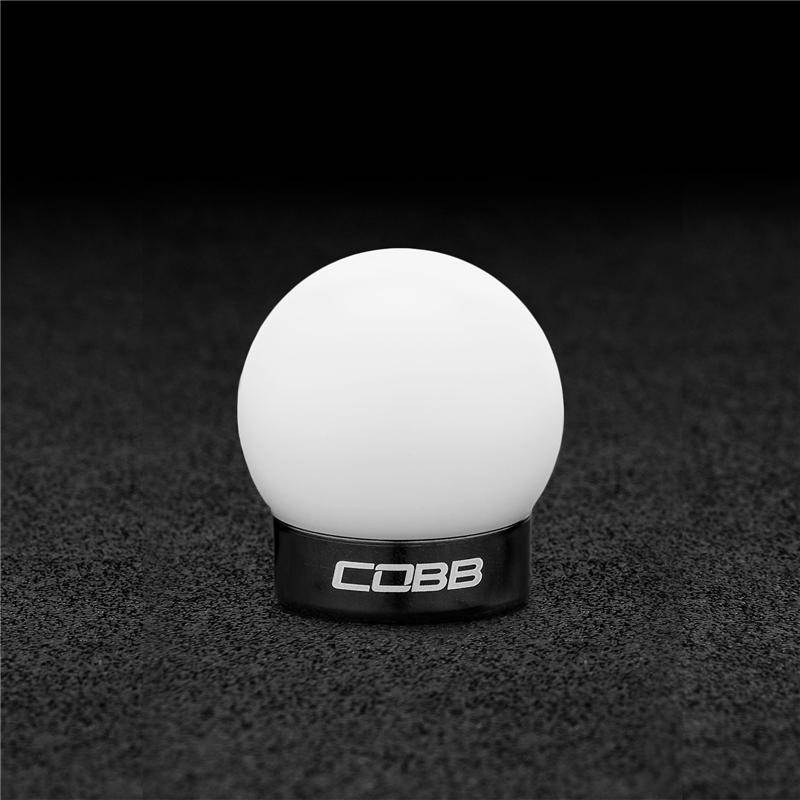 Cobb Ford Mustang Shift Knob White with Black Base - 2M1350-W-BK