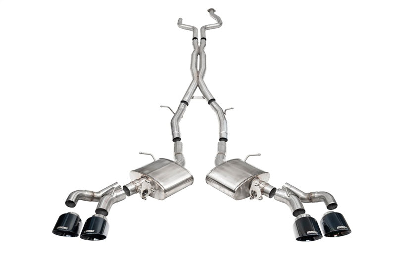 Corsa 2022-2025 Cadillac CT5-V Blackwing 3in. Cat-Back w/ Act. Exh. Dbl. X-Pipe Twin 4.5in. Tips - 21320BLK