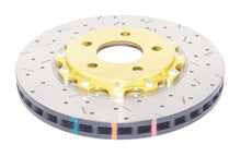 Load image into Gallery viewer, DBA 05-10 Ford Mustang GT / 11-13 V6 Front Drilled &amp; Slotted 5000 Series 2 Piece Rotor w/ Gold Hat - DBA52113GLDXS