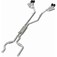Load image into Gallery viewer, MagnaFlow 20-21 Ford Explorer 3.0L V6 Dual Exit Quad Black Chrome Tip Street Series Cat-Back Exhaust - 19515