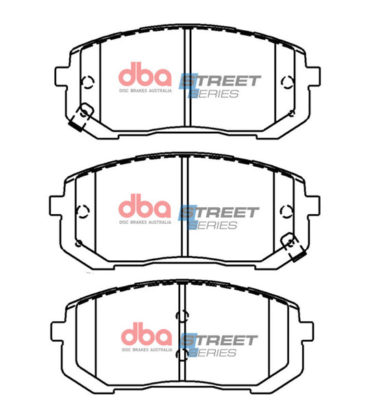 DBA 18-20 Hyundai Elantra GT (w/280mm Front Rotor/EPB / Excl Sport) Front Street Series Brake Pads - DB15138SS