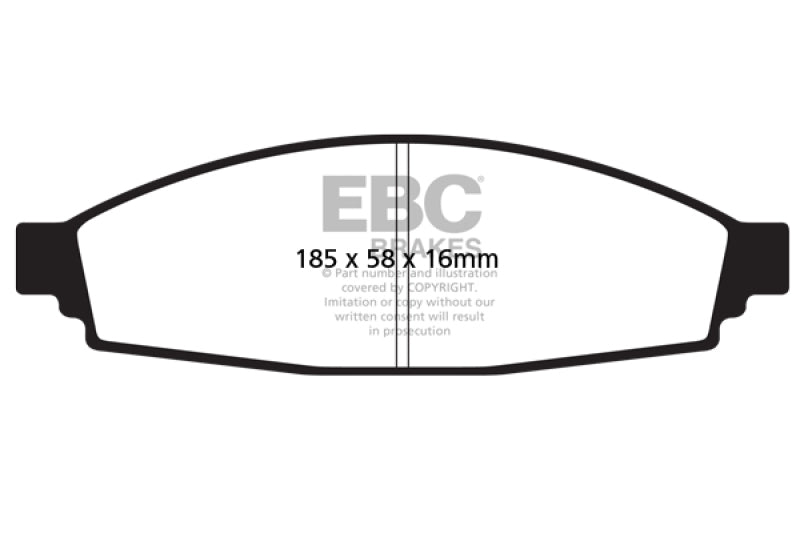 EBC 03-06 Lincoln Aviator 4.6 Greenstuff Front Brake Pads - DP61675