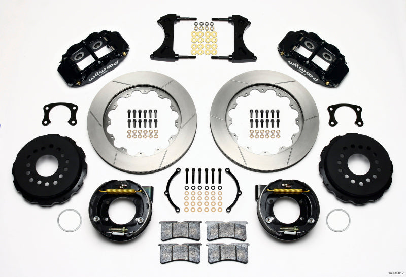 Wilwood Narrow Superlite 4R Rear P-Brk Kit 14.00in New Big Ford 2.50in Offset - 140-10012