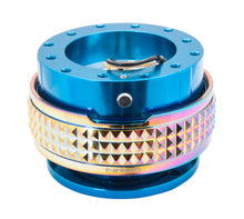 Load image into Gallery viewer, NRG Quick Release Kit - Pyramid Edition - Blue Body / Neochrome Pyramid Ring - SRK-210BL/MC