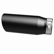 Load image into Gallery viewer, MagnaFlow Tip Stainless Black Coated Single Double Round Single Outlet 5in Dia 4in Inlet 13in L - 35240
