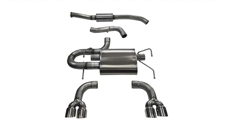 Corsa 2008-2014 Subaru Impreza Hatchback STI 2.5L Turbo Manual Polished Sport Cat-Back Exhaust - 14862