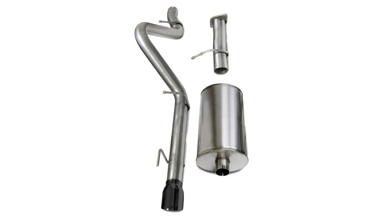 Corsa 2006-2008 Chevrolet Trailblazer SS 6.0L V8 Black Sport Cat-Back Exhaust - 14256BLK