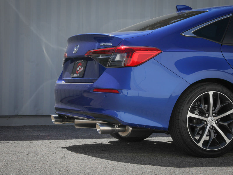 aFe POWER Takeda 2022 Honda Civic Stainless Steel Cat-Back Exhaust System w/ Polished Tip - 49-36628-P