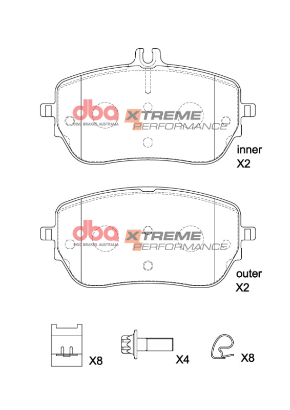 DBA 2020+ Mercedes-Benz CLA200 (C118) XP Performance Front Brake Pads - DB15267XP