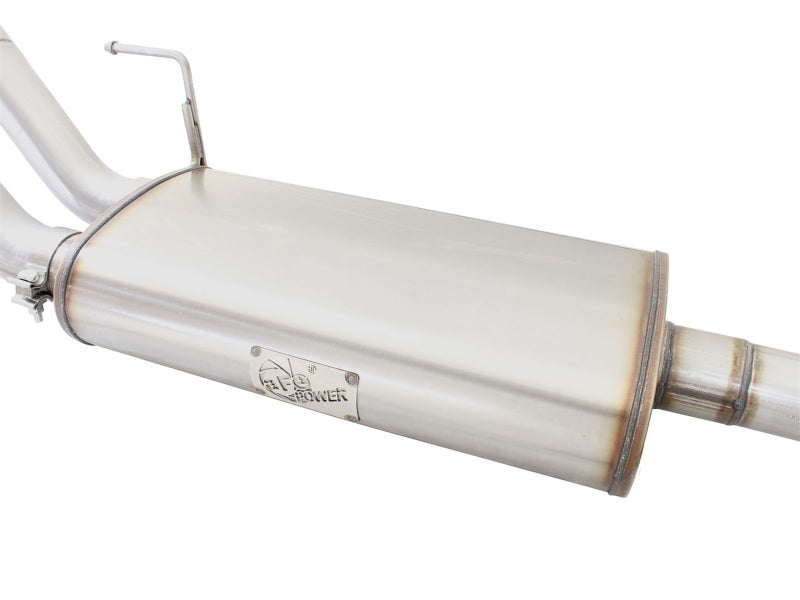 aFe MACHForce XP Exhaust 3in SS Dual Side Exit CB w/ Black Tips 2015 Ford F150 5.0L V8 CC/SB EC/LB - 49-43074-B