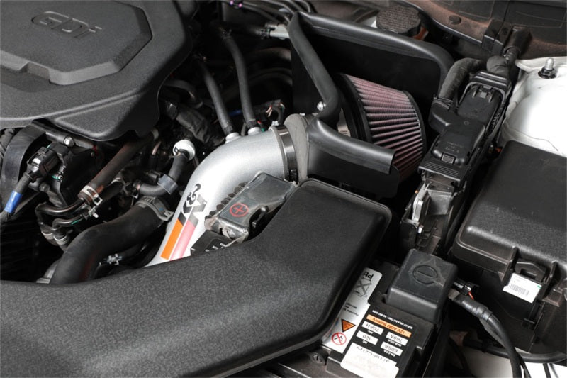 K&N 15-18 Hyundai Sonata L4-2.4L F/I Silver Typhoon Short Ram Intake - 69-5321TS