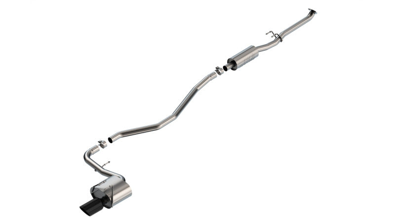 Borla 22-24 Honda Civic Sport 2.25in S-Type Cat Back 4in Tip - Black Chrome - 140941BC